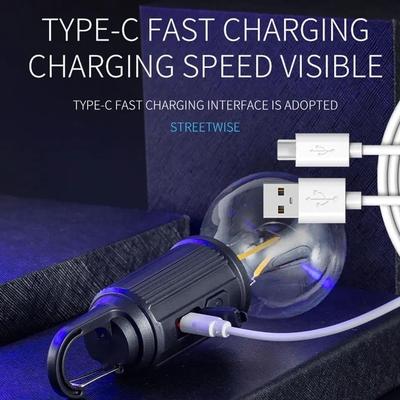 Rechargeable Portable LED Camping Lantern, Tent Lamp with Clip Hook, Essentials Tent Accessories Emergency Camping Lights for Backpacking Camping Hiking Fishing Hurricane Outage type -c charging-Rechargeable Led Light