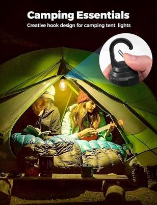 Rechargeable Portable LED Camping Lantern, Tent Lamp with Clip Hook, Essentials Tent Accessories Emergency Camping Lights for Backpacking Camping Hiking Fishing Hurricane Outage type -c charging-Rechargeable Led Light