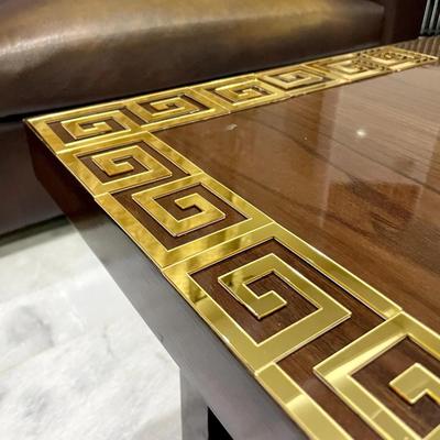 MZ93620004PKSR Golden Wall Mirror, 6 Pcs