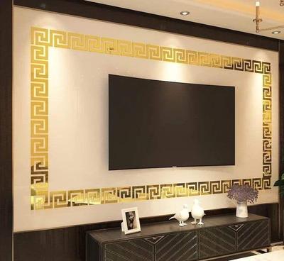 MZ93620004PKSR Golden Wall Mirror, 6 Pcs