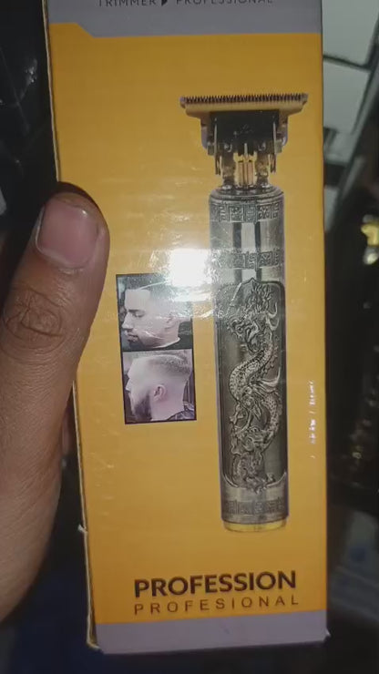 T9 Trimmer - Vintage T9 Gold Hair Trimmer - Premium Body Dragon Shape T9 Hair Trimmer Plastic Body